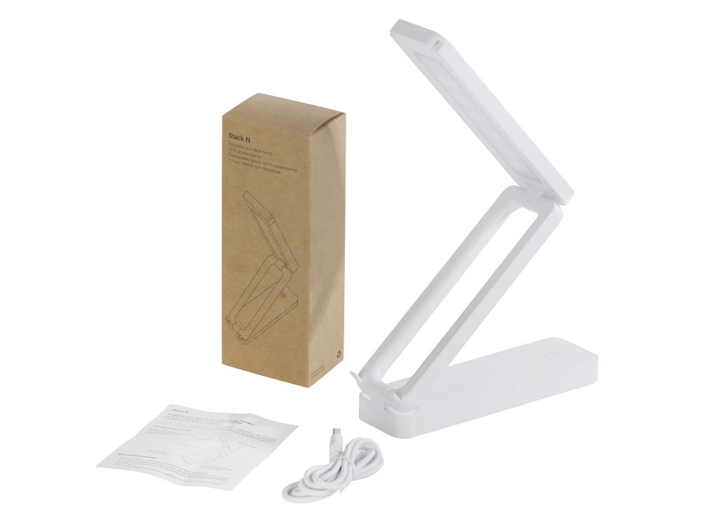Складная настольная LED лампа Stack N, 3 Вт, белый (Р)