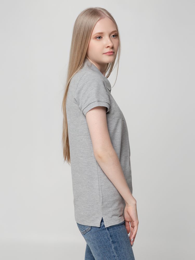 Рубашка поло женская Virma lady, серый меланж, размер L