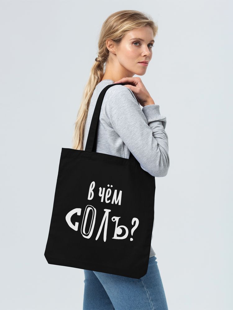 Холщовая сумка «В чем соль» — пример нанесения логотипа (Соль) | Print Logo