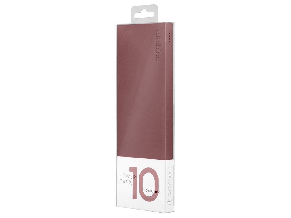 Внешний аккумулятор Rombica NEO ARIA Claret, 10000 мАч, Soft-touch, PD, QCharge, Type-C, бордовый (Р)