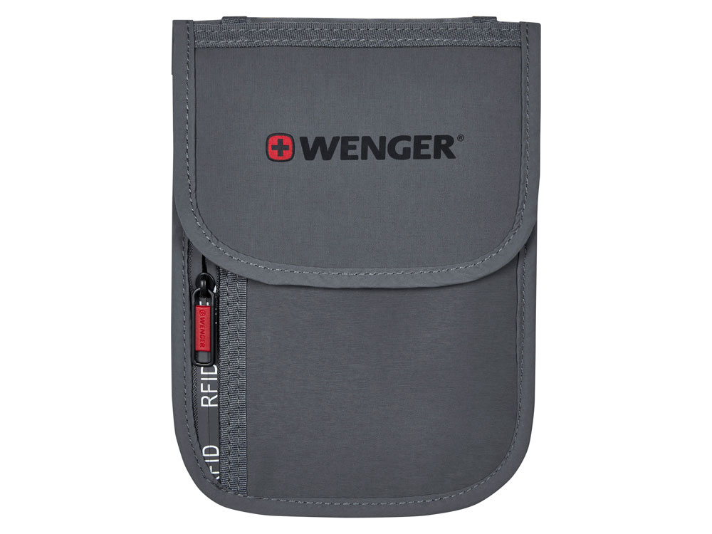 Чехол для документов на шею с системой защиты данных RFID с логотипом Wenger | Print Logo