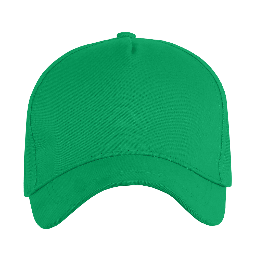 Бейсболка STAN 5 клиньев хлопок 260, 12, Зелёный,  (30/1)  (56-58/ONE SIZE)