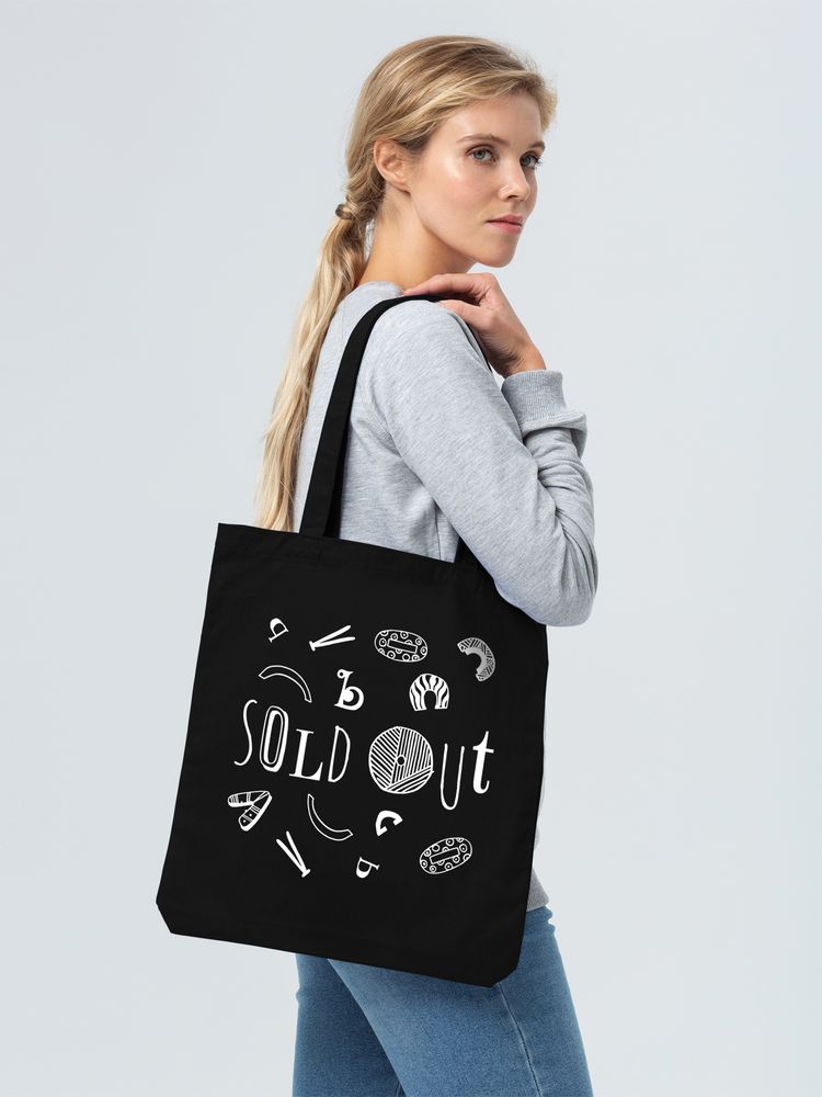 Холщовая сумка Sold Out — пример нанесения логотипа (Соль) | Print Logo