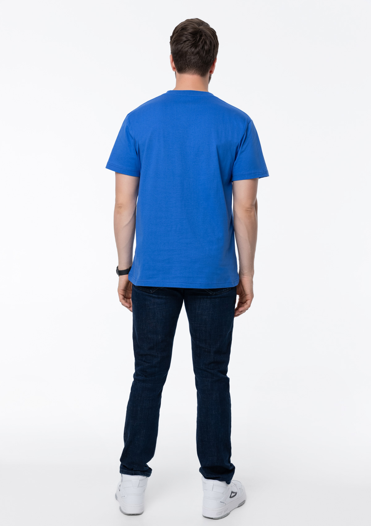 Футболка унисекс хлопок 150, 52, Синий,  (16/1)  (54/XXL)