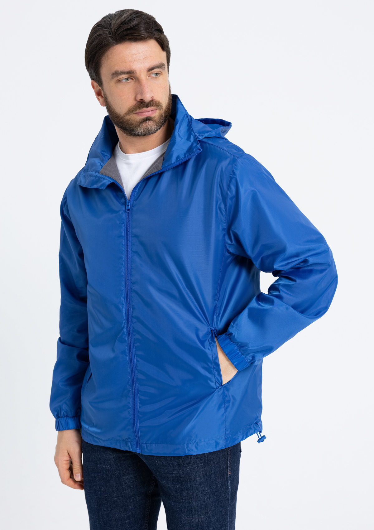 Ветровка утепленная унисекс STAN, 60, дюспо 210T, Синий,  (16/1)  (54/XXL)