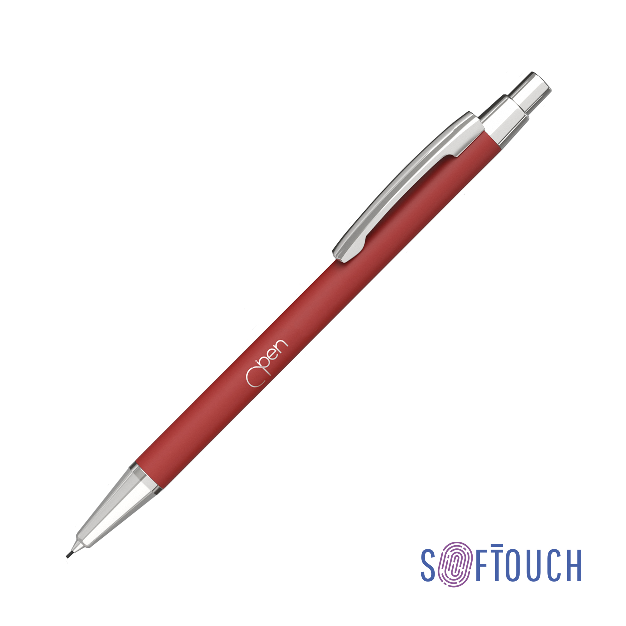Карандаш механический "Ray", покрытие soft touch, оранжевый