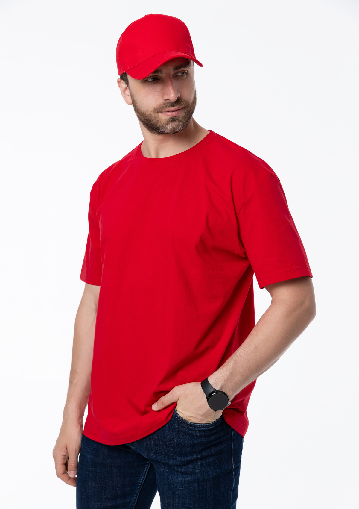 Бейсболка STAN 5 клиньев хлопок 260, 12, Красный,  (14)  (56-58/ONE SIZE)