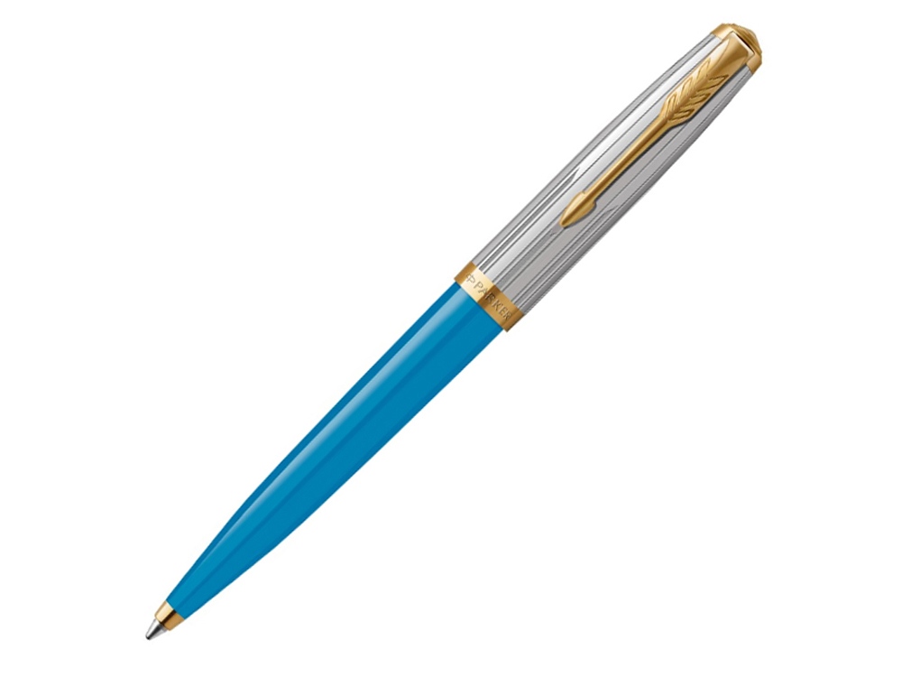 Ручка шариковая Parker 51 Premium Turquoise GT с логотипом Parker | Print Logo