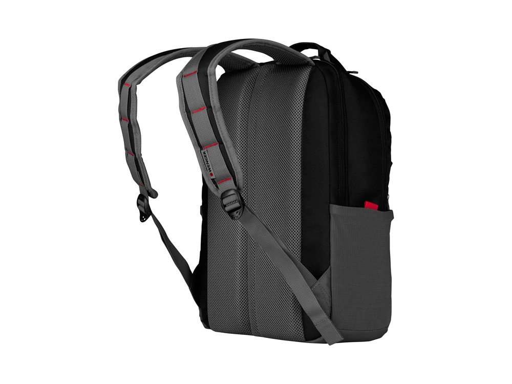 Рюкзак Ero Pro WENGER 16, черный/серый, полиэстер, 34 x 25 x 45 см, 20 л