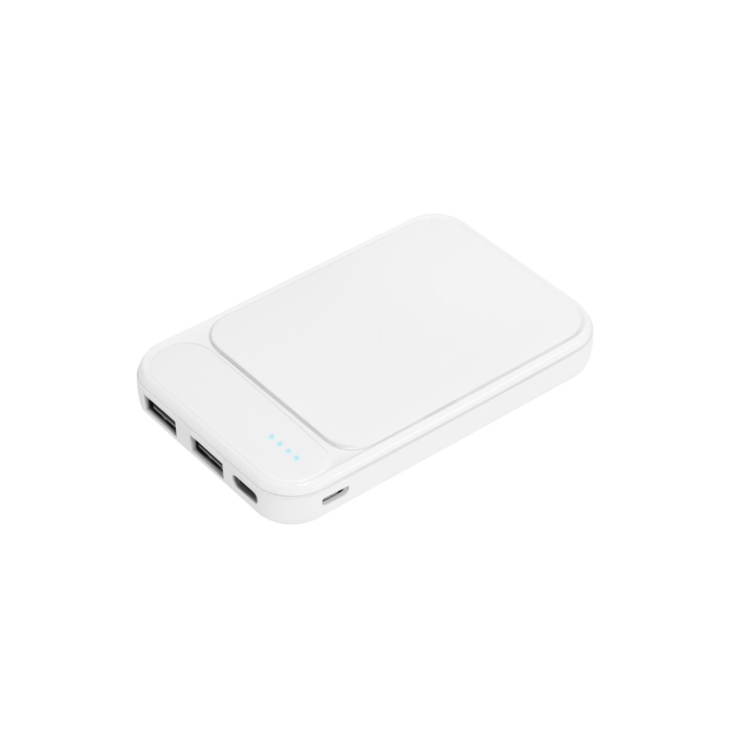 Внешний аккумулятор с подсветкой Старлайт PB (Starlight PB) 5000 mAh, зеленый с логотипом Распродажа -50% | Print Logo