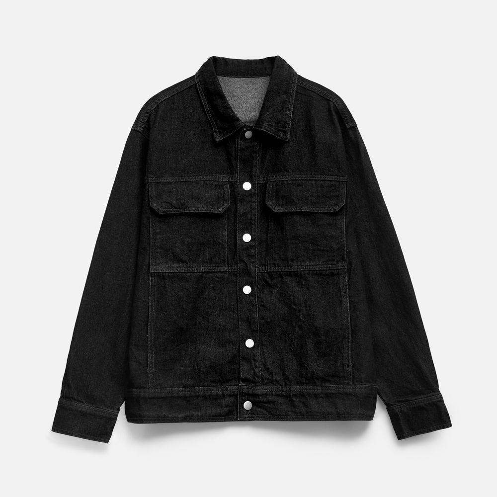 Куртка джинсовая O2, черная, размер 3XL/4XL