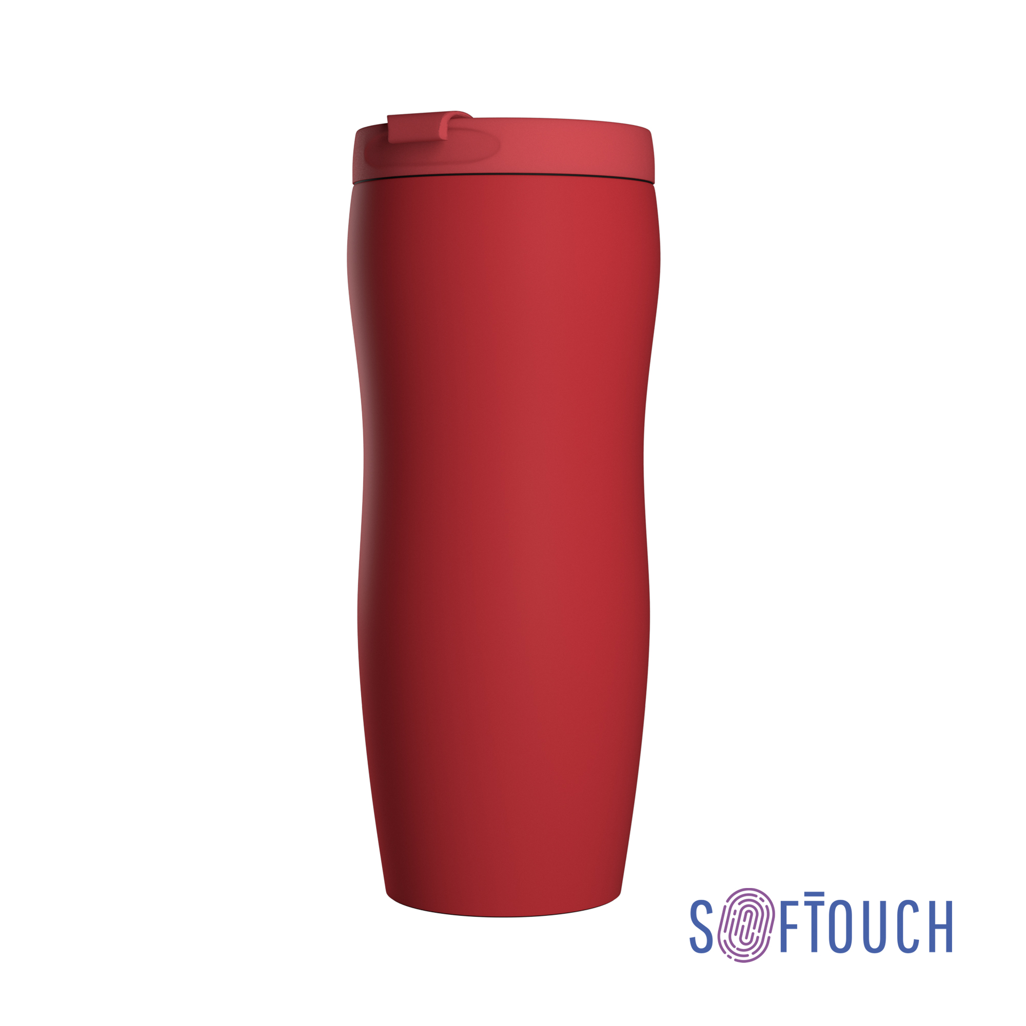 Термостакан "Монтана", покрытие soft touch, 0,4 л., черный — пример нанесения логотипа (SOFTOUCH) | Print Logo