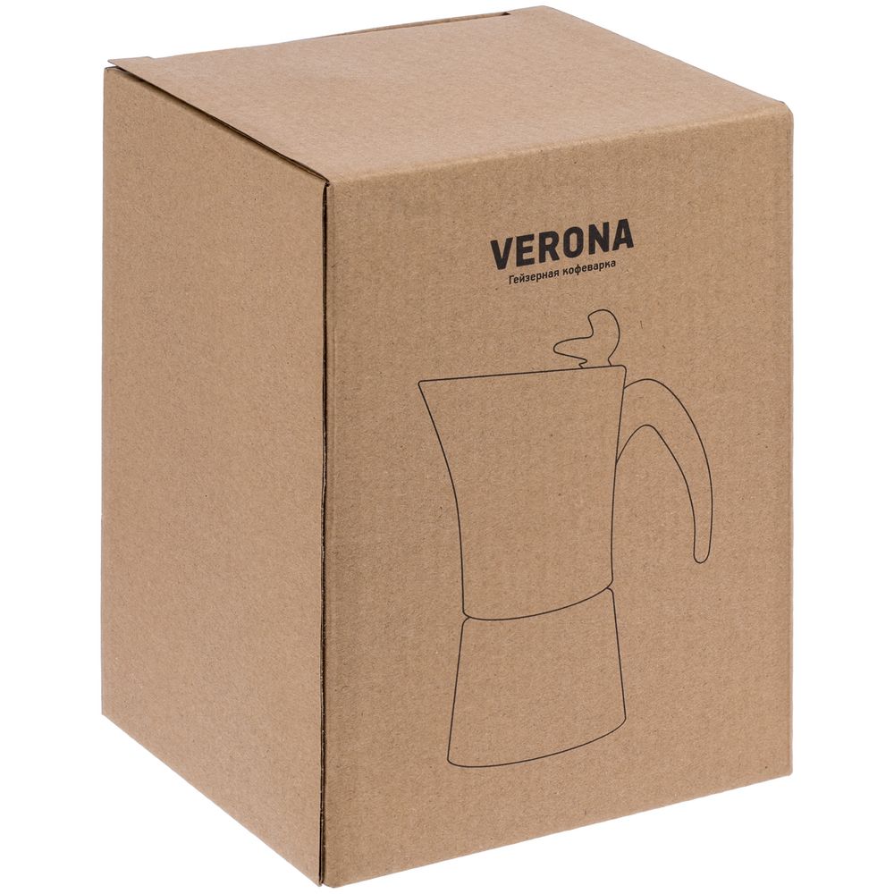 Гейзерная кофеварка Verona — пример нанесения логотипа (Molti) | Print Logo