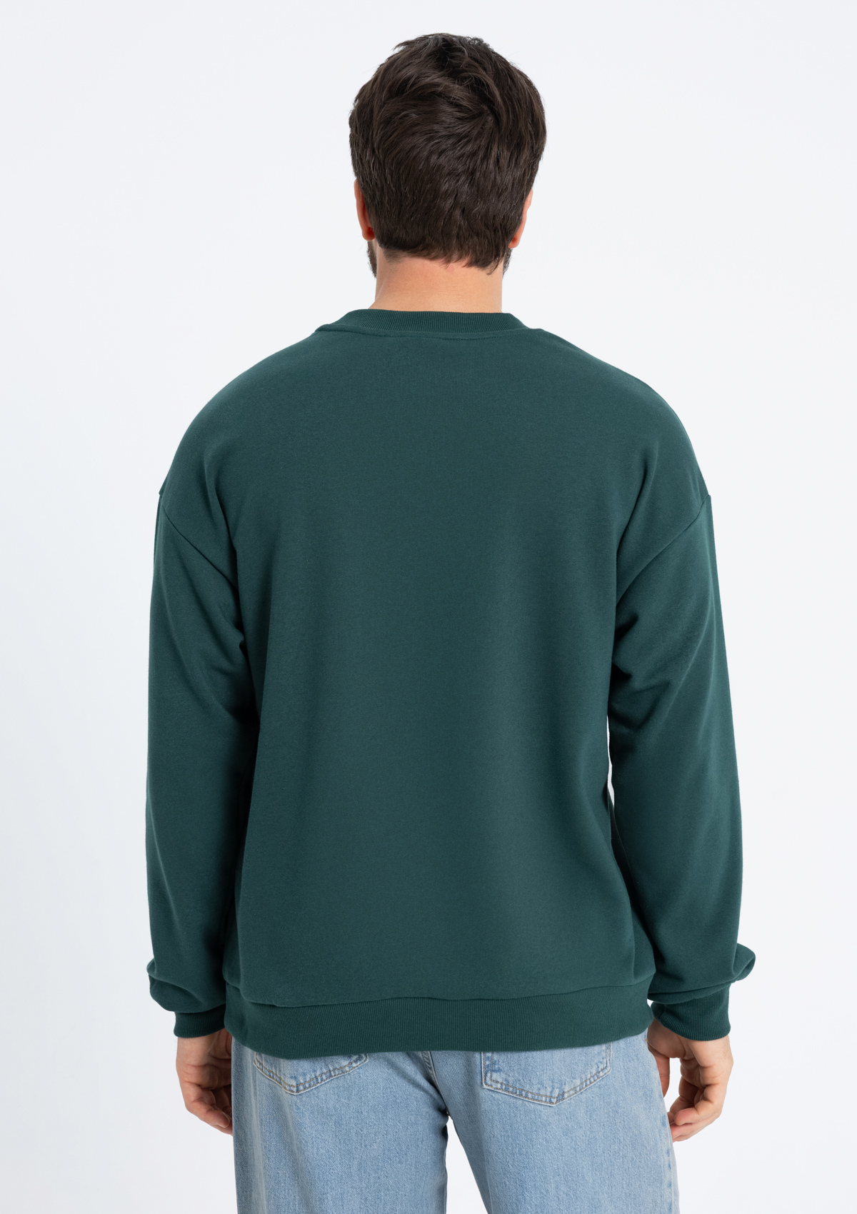 Свитшот унисекс STAN футер без начёса, 350, 96, Тёмно-зелёный,  (130)  (54/XXL)