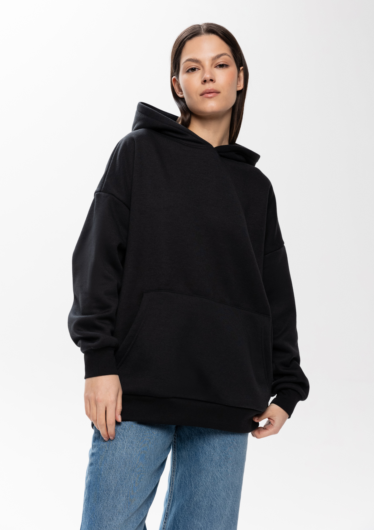 Худи унисекс STAN оверсайз интерсофт 320, 69, Чёрный,  (20)  (54/XXL)