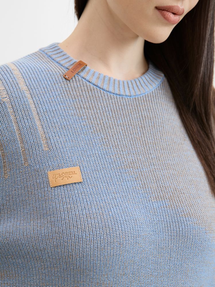 Джемпер Denim свободного силуэта на заказ, полушерсть, размер XL