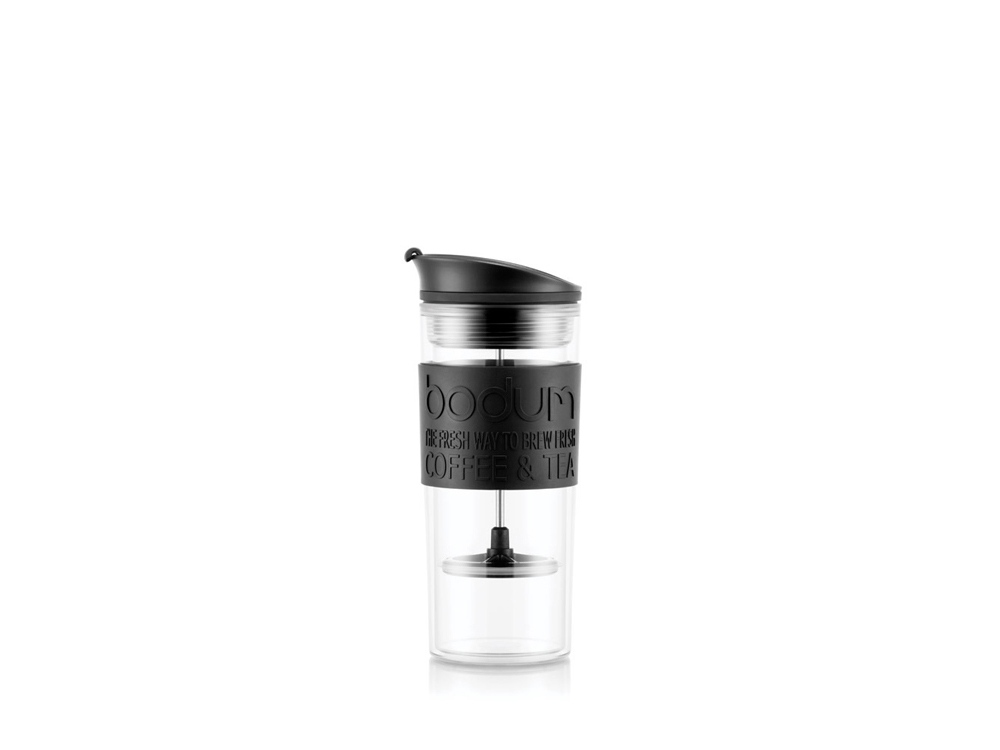 Термокружка TRAVEL MUG, 450 мл — пример нанесения логотипа () | Print Logo
