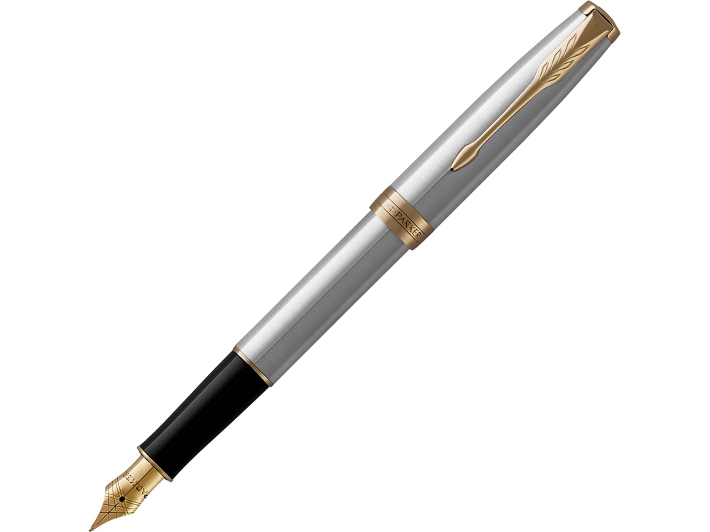 Ручка перьевая Parker Sonnet Core Stainless Steel GT с логотипом Parker | Print Logo