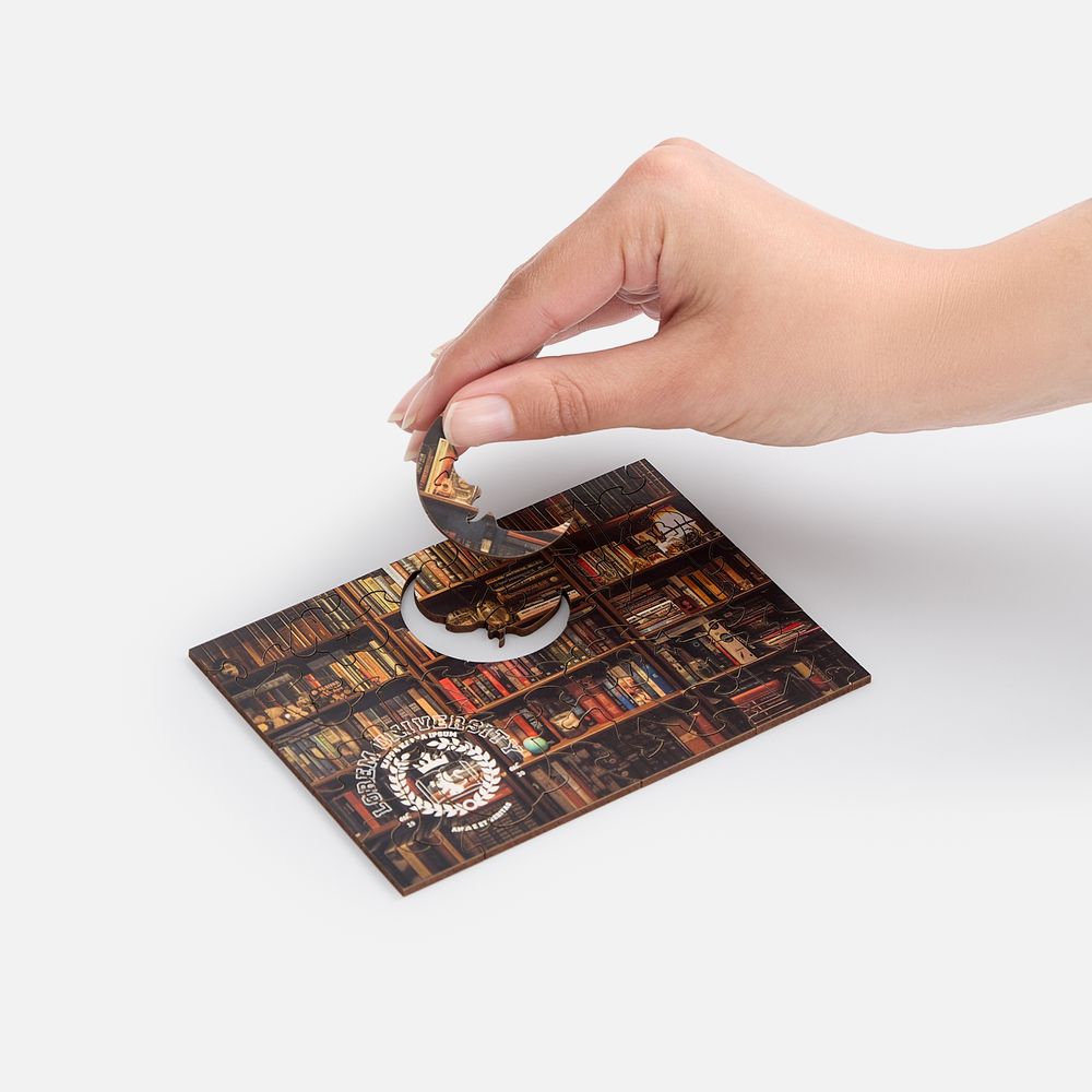Деревянный пазл в шкатулке PuzzleBox на заказ фото на сайте Print Logo.