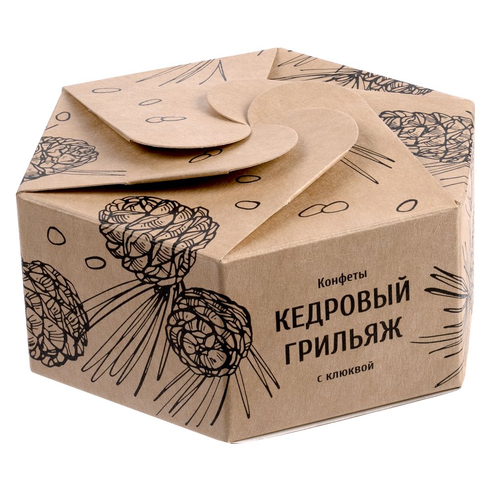 Конфеты «Мягкий кедровый грильяж» с клюквой — пример нанесения логотипа () | Print Logo