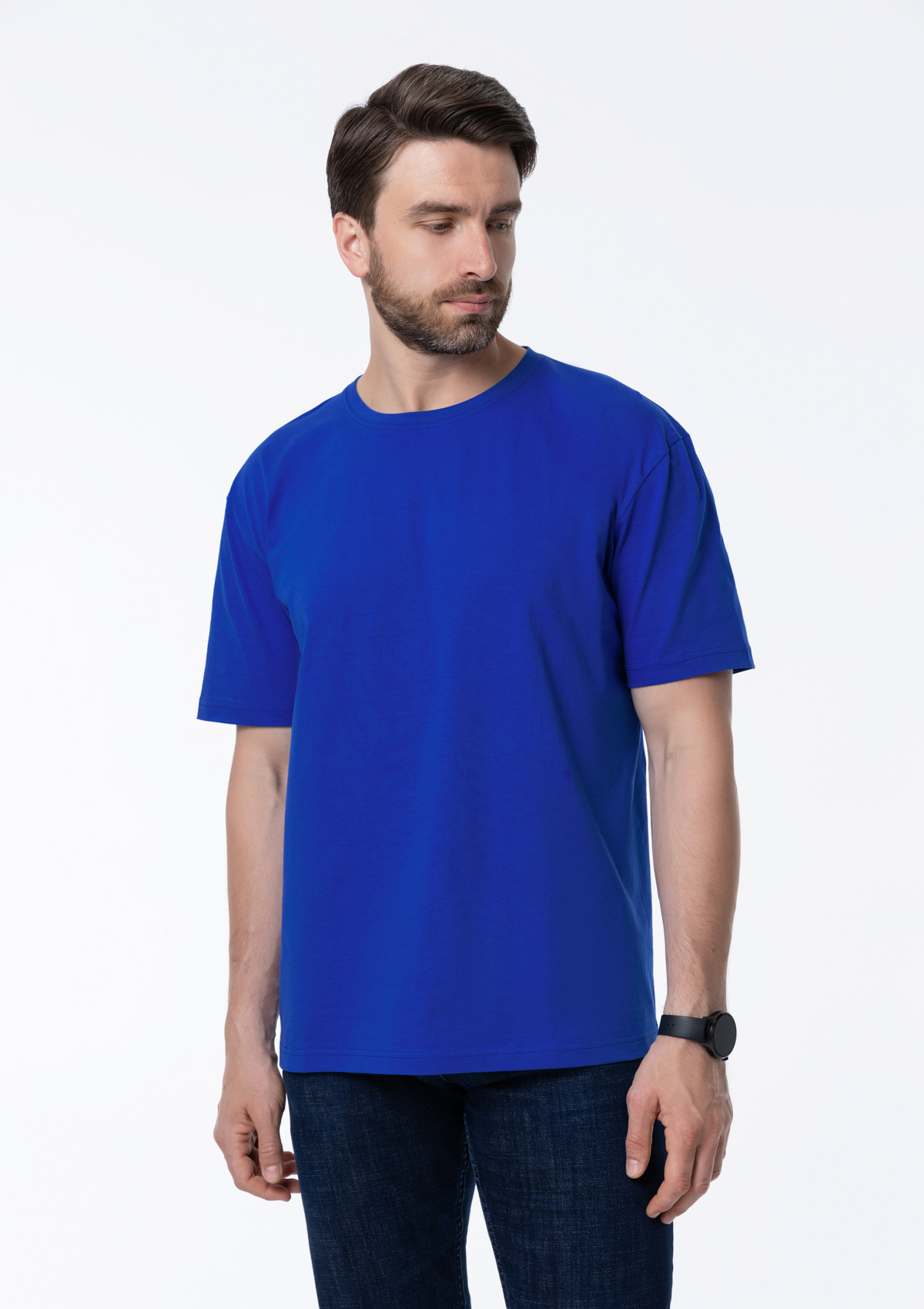 Футболка унисекс без бокового шва STAN хлопок 160, 02, Синий,  (16/1)  (60-62/5XL)