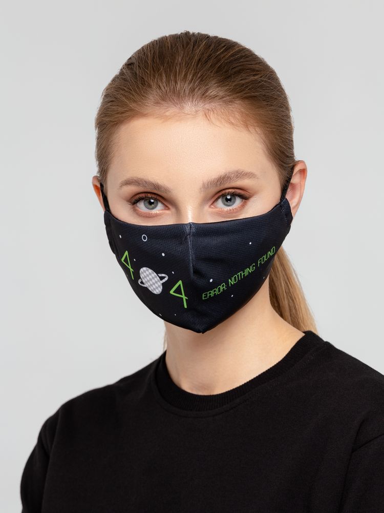 Набор масок для лица «Притянуто за уши» — пример нанесения логотипа (Соль) | Print Logo
