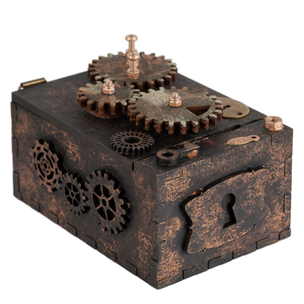 Шкатулка с секретом Gearbox с логотипом сделано в России | Print Logo