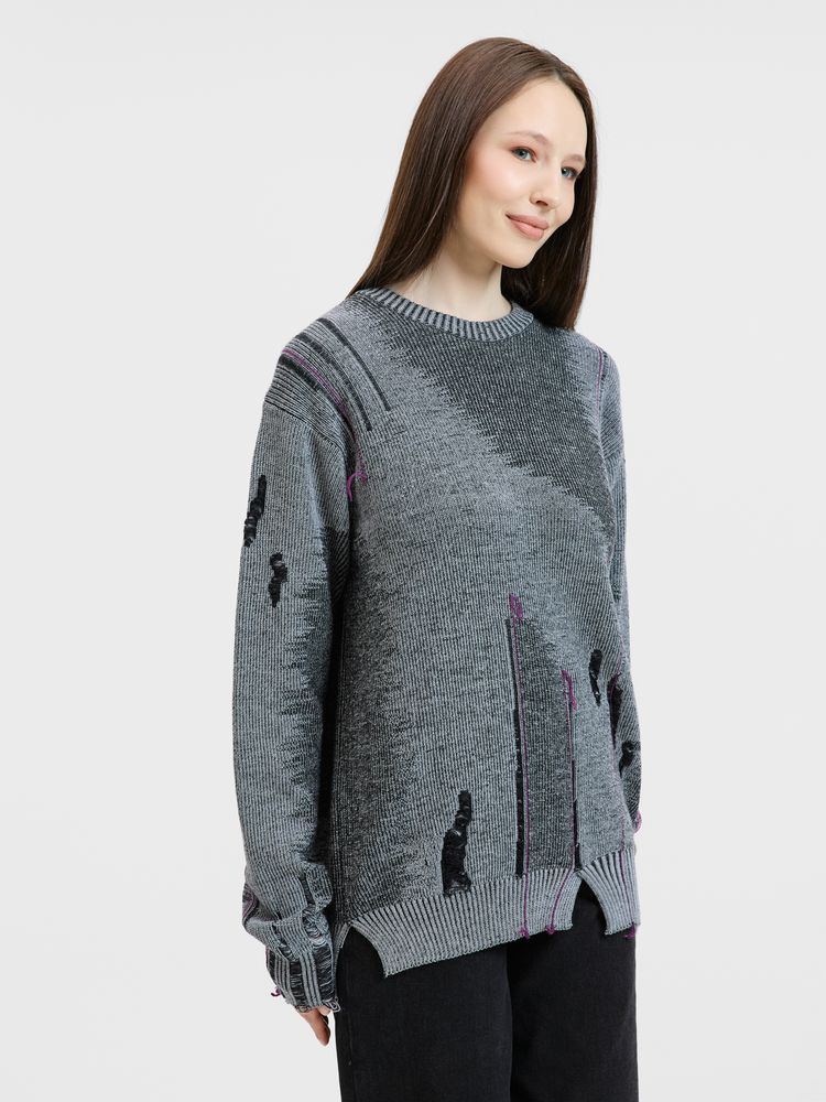 Джемпер Denim свободного силуэта на заказ, полушерсть, размер XL