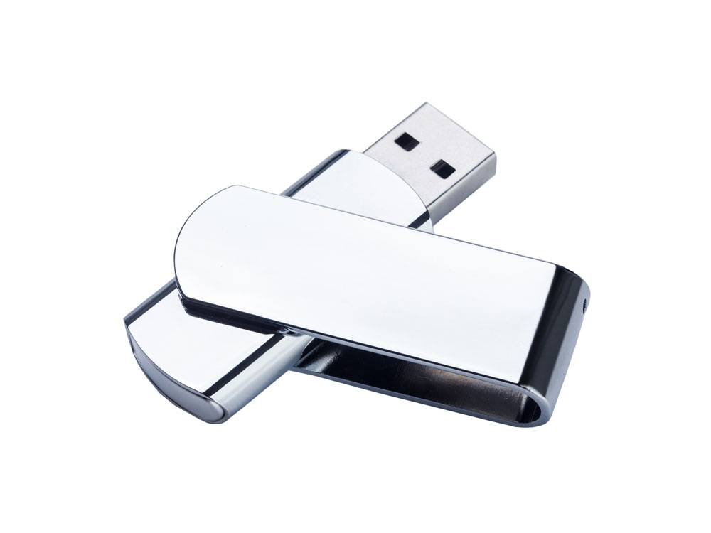USB 2.0- флешка на 8 Гб глянцевая поворотная с логотипом  | Print Logo