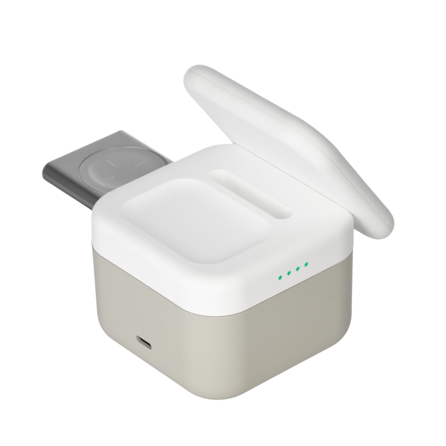 Беспроводная зарядная станция 3в1 15W Куб (Cube Wireless Magnetic) фото на сайте Print Logo.
