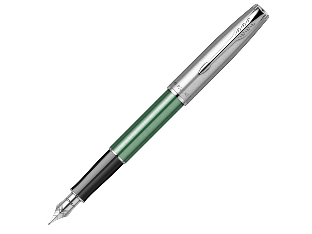 Ручка перьевая Parker Sonnet Essentials Green SB Steel CT с логотипом Parker | Print Logo