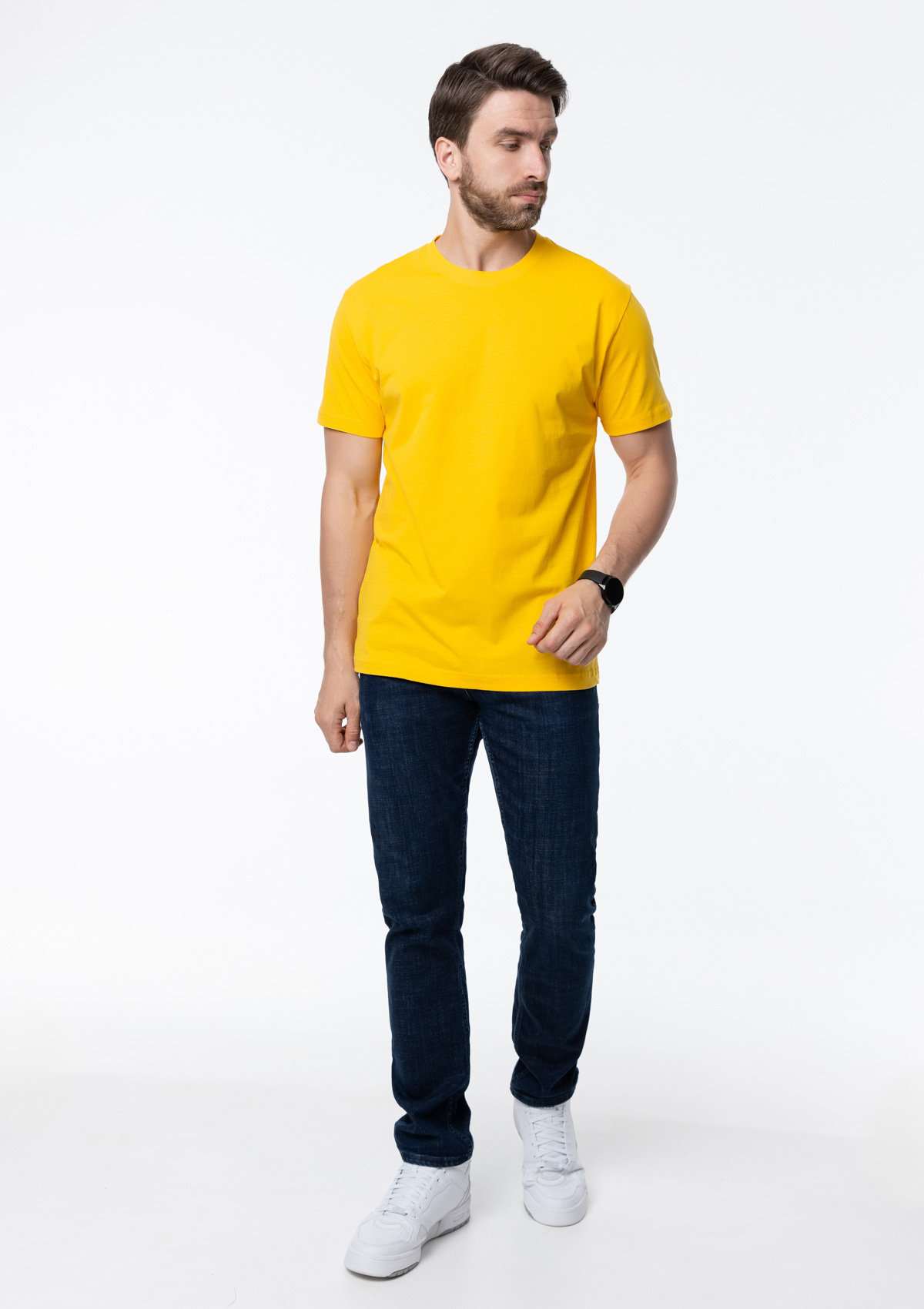 Футболка унисекс STAN, хлопок 150, 51, Жёлтый,  (12/1)  (56/XXXL)