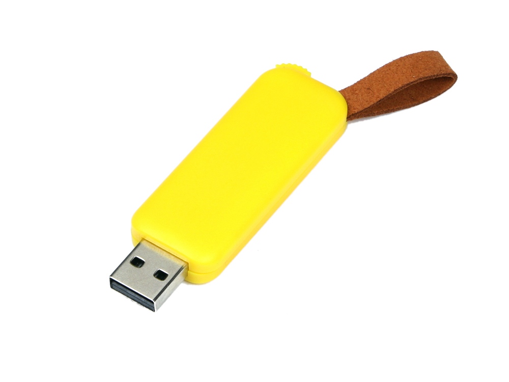 USB 2.0- флешка промо на 4 Гб прямоугольной формы, выдвижной механизм с логотипом  | Print Logo
