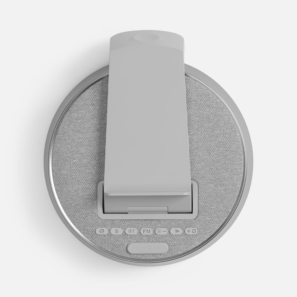 Bluetooth-колонка с беспроводной зарядкой и часами netEnergy