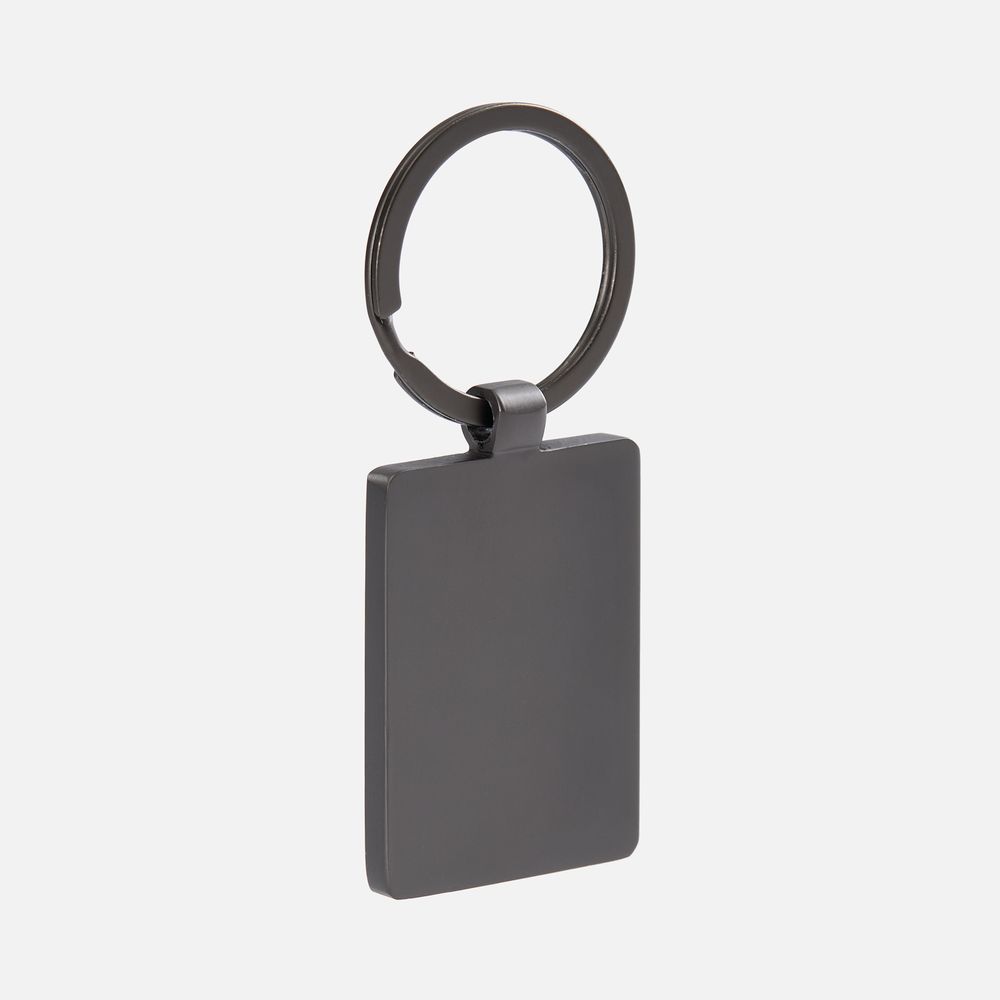Брелок Gun Metal Leather Rectangle фото на сайте Print Logo.