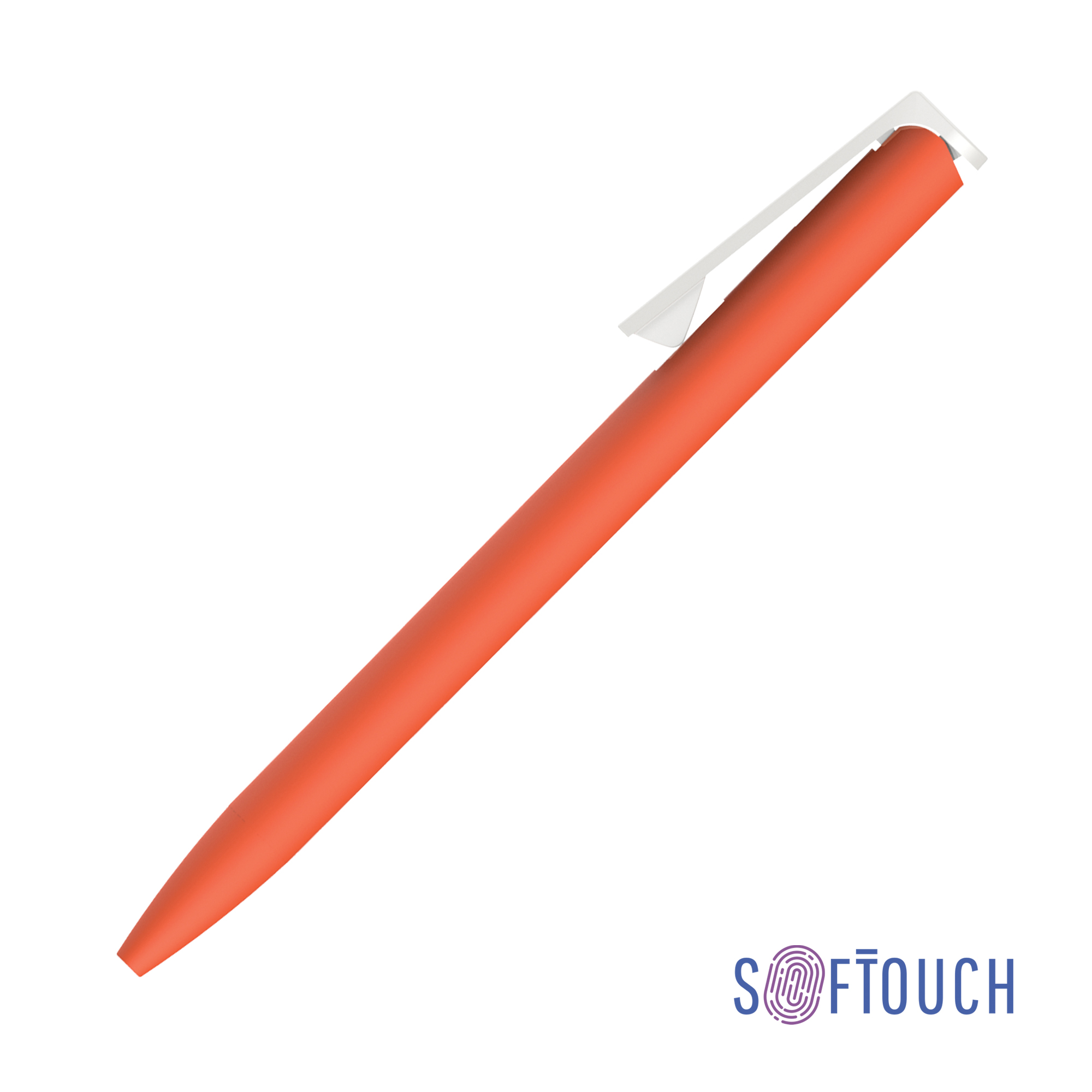 Ручка шариковая "Clive", покрытие soft touch, зеленое яблоко с белым
