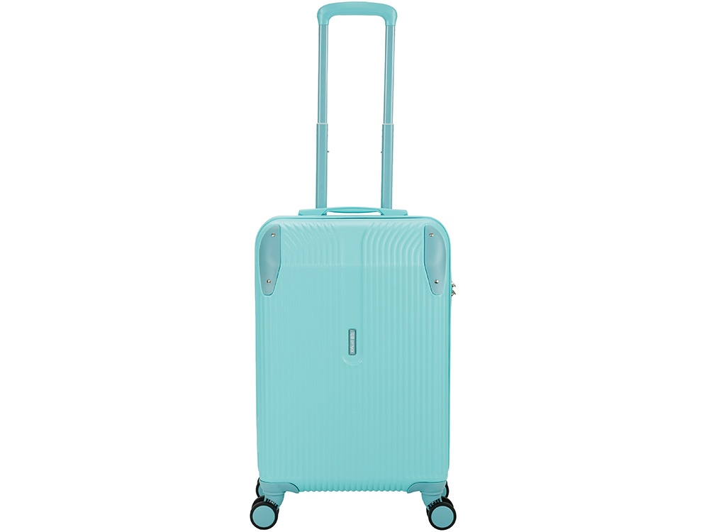 Чемодан TORBER В Отпуск, бирюзовый, ABS-пластик, 41 х 25 х 61 см, 48 л, 2,7 кг