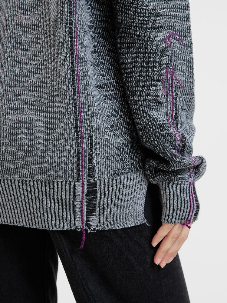 Джемпер Denim свободного силуэта на заказ, полушерсть, размер XL