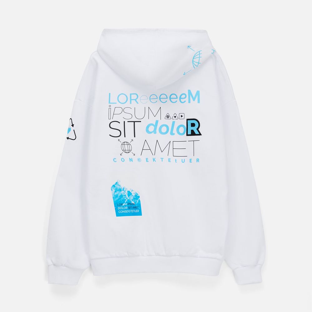 Толстовка унисекс оверсайз Sartoro, белая, размер 3XL/4XL