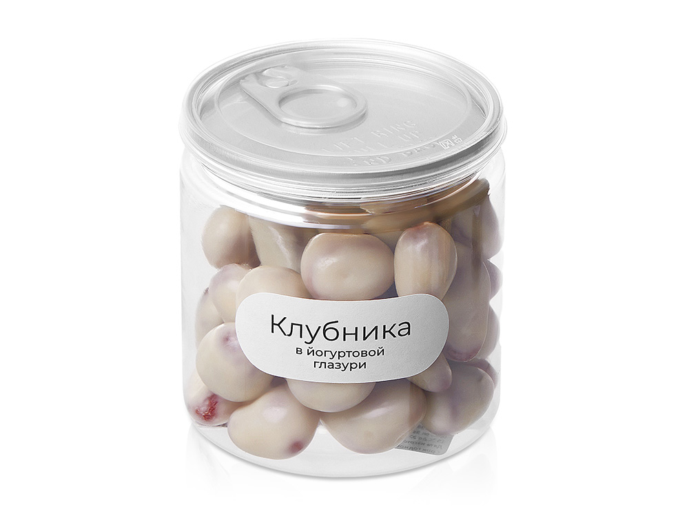 Клубника в йогуртовой глазури Glazura, 140 гр с логотипом Eat&amp;Bite | Print Logo