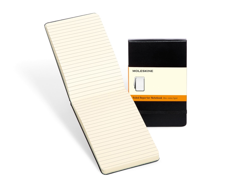 Записная книжка А6 (Pocket) Reporter (в линейку) с логотипом Moleskine | Print Logo