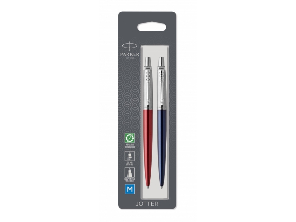Набор Parker Jotter London: ручка гелевая, ручка шариковая с логотипом Parker | Print Logo