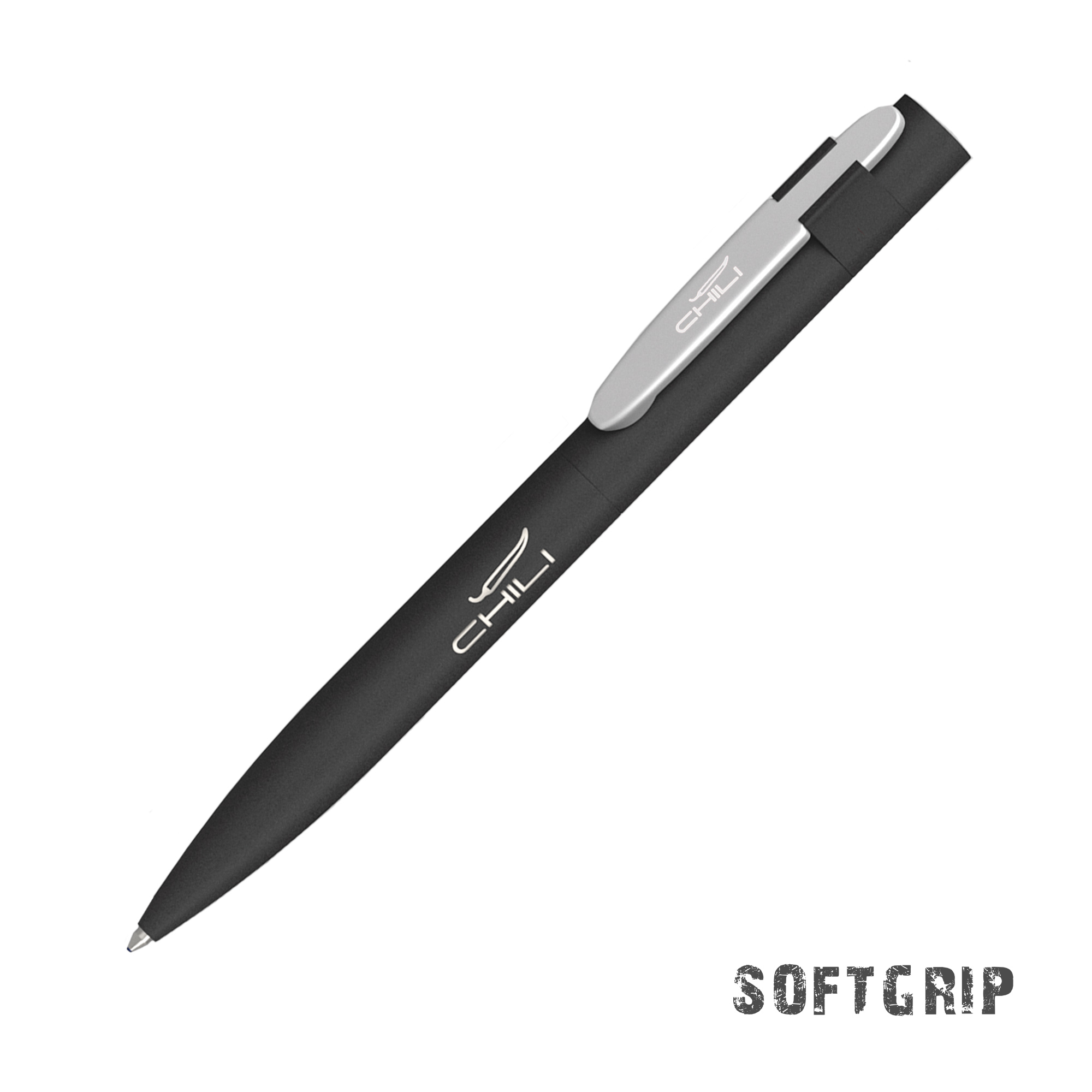 Ручка шариковая "Lip SOFTGRIP", черный с фуксией