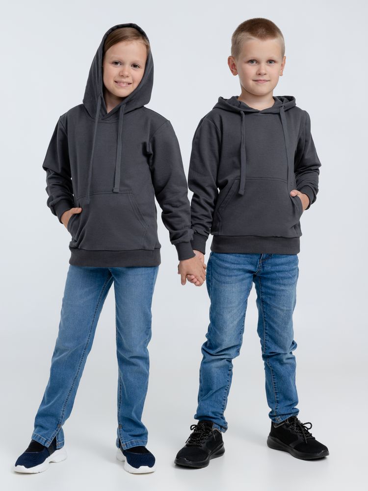 Худи детское Kirenga Kids 2.0, темно-серое (графит), 8 лет