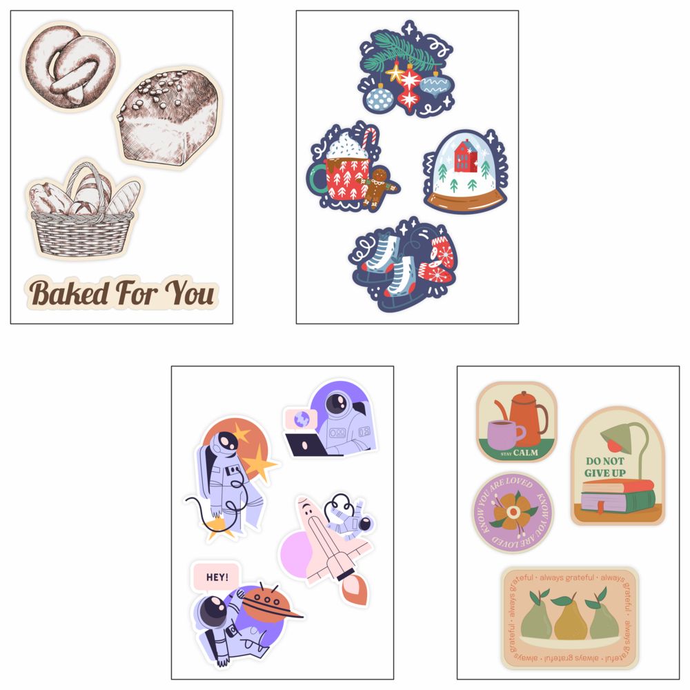Объемные наклейки под смолой Sticker Pack на заказ с логотипом  | Print Logo