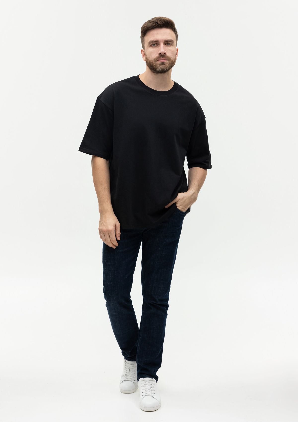 Футболка унисекс оверсайз STAN хлопок 240, 56, Чёрный,  (20)  (54/XXL)