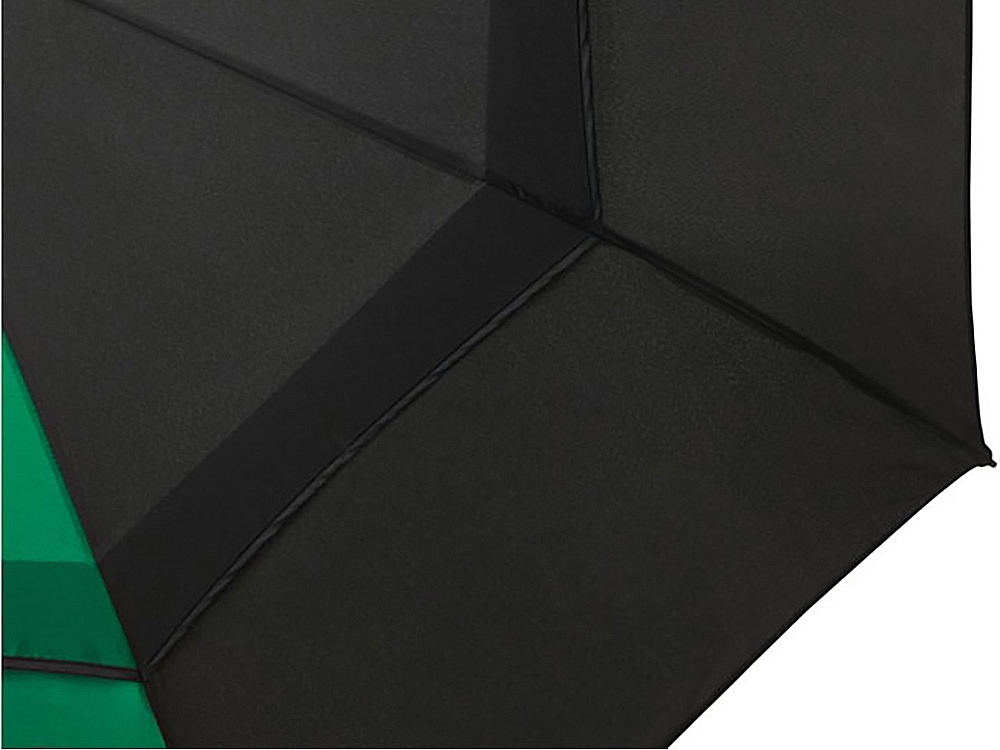 Джефф 30-дюймовый ветрозащитный зонт-трость, зеленый/черный