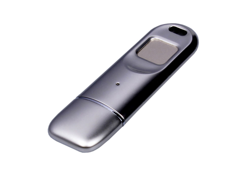 USB 3.0-флешка на 64 Гб со сканером отпечатков пальцев в подарочной упаковке с логотипом  | Print Logo