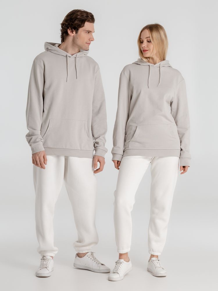 Толстовка с капюшоном унисекс Hoodie, дымчато-серая, размер XS