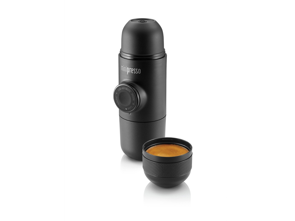 Ручная мини кофемашина Minipresso GR, для молотого кофе с логотипом Wacaco | Print Logo